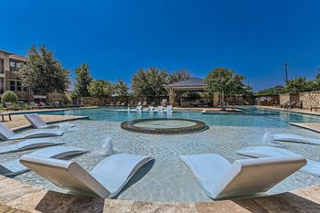 the swimming pool at the resort at governors crossing at Discovery at Craig Ranch, McKinney, Texas